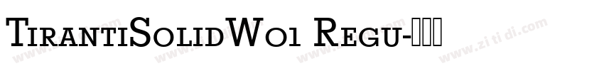 TirantiSolidW01 Regu字体转换
